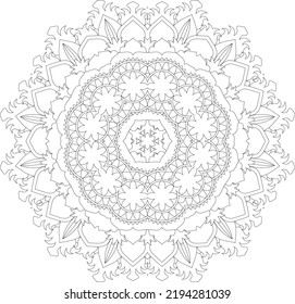Página de coloreado de Mandala . Mandala