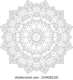 Página de coloreado de Mandala . Mandala
