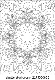 Página de coloreado de Mandala. Página de coloreado