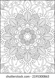 Página de coloreado de Mandala. Página de coloreado