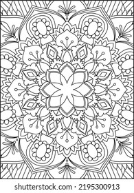 Página de coloreado de Mandala. Página de coloreado