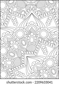 Página de coloreado de Mandala. Mandala. Página de coloreado