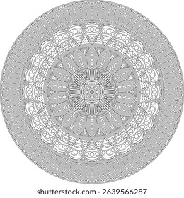 Mandala Coloring Page Abstract Design For Adult Color Book