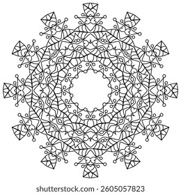 Mandala Coloring Page for Adult Relaxation