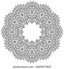 Mandala Coloring Page for Adult Relaxation