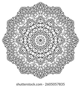 Mandala Coloring Page for Adult Relaxation
