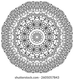 Mandala Coloring Page for Adult Relaxation