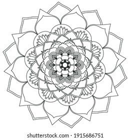 Mandala coloring page for adults