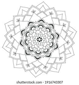 Mandala coloring page for adults
