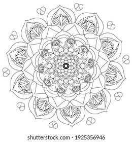 Página de coloreado de Mandala para adultos