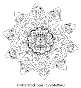 Página de coloreado de Mandala para adultos
