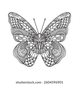 Mandala coloring page for adults and hand drawn outline mandala 