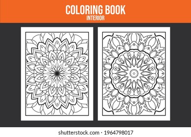 Página de coloreado de Mandala. Dibujo vectorial de arte interior