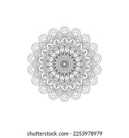 mandala coloring page by vector 