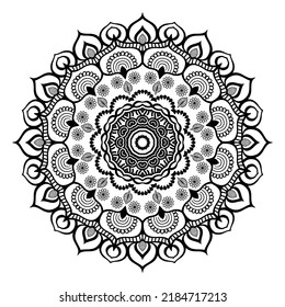 Mandala coloring page design template