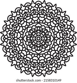 mandala coloring page. Flower Mandala background.