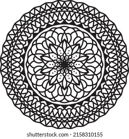 página de color mandala. Flores de fondo Mandala.