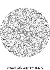 Mandala Coloring Page, Illustration
