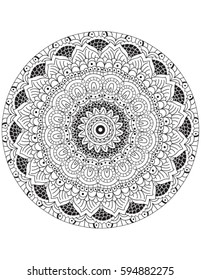 Página de colorear Mandala, Ilustración