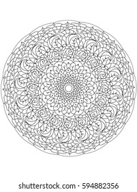 Mandala Coloring Page, Illustration