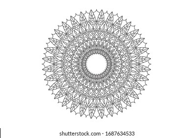 Mandala Coloring Page Illustration for Kids and Adults