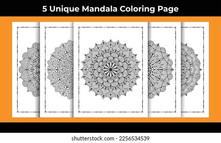 Mandala Coloring page interior Bundle