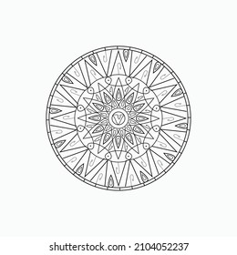 Mandala coloring page vector art