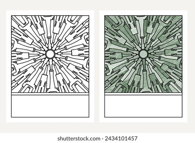 mandala  coloring page vector illustration