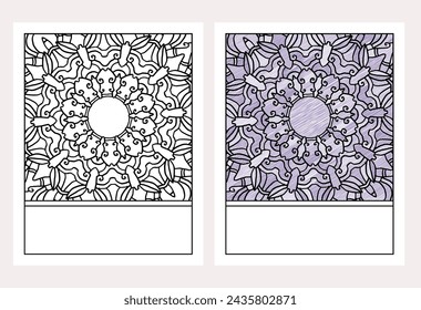 mandala  coloring page vector illustration