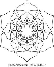 Mandala coloring page. Vector illustration.