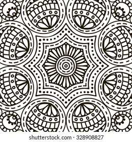 Mandala. Coloring page. Vintage decorative elements. Oriental pattern, vector illustration.  Islam, Arabic, Indian, turkish, pakistan, chinese, ottoman motifs