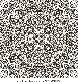 Mandala. Coloring page. Vintage decorative elements. Oriental pattern, vector illustration.  Islam, Arabic, Indian, turkish, pakistan, chinese, ottoman motifs