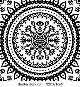 Mandala. Coloring page. Vintage decorative elements. Oriental pattern, vector illustration.  Islam, Arabic, Indian, turkish, pakistan, chinese, ottoman motifs