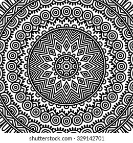 Mandala. Coloring page. Vintage decorative elements. Oriental pattern, vector illustration.  Islam, Arabic, Indian, turkish, pakistan, chinese, ottoman motifs