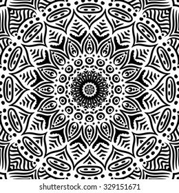 Mandala. Coloring page. Vintage decorative elements. Oriental pattern, vector illustration.  Islam, Arabic, Indian, turkish, pakistan, chinese, ottoman motifs