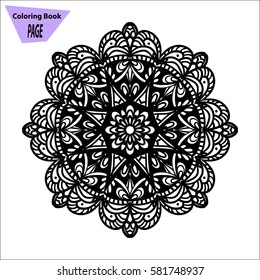 Mandala. Coloring page. Vintage decorative elements. Oriental pattern, vector illustration. Islam, Arabic Indian turkish pakistan chinese ottoman motifs