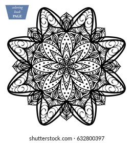 Mandala. Coloring page. Vintage decorative elements. Oriental pattern, vector illustration d