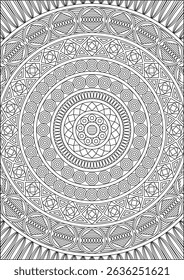 Mandala Coloring Pages For Adult Line Art