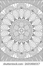 Mandala Coloring Pages For Adults Abstract Vector