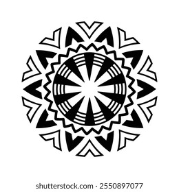 Mandala colorir páginas para adultos e crianças - Mandalas simples vetor arte, Mandala preto, branco, verde círculo contorno, mandala arte para design de tatuagem, vetor mandala design
