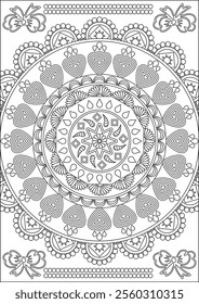 Mandala coloring pages for adults vector