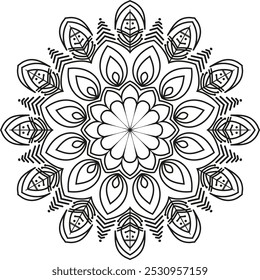 Mandala coloring pages Free Vector Design