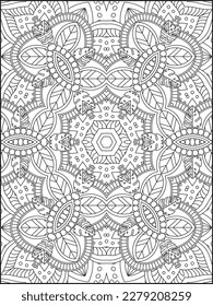 Mandala Coloring Pages For Kids. Mandala Coloring Pages for Adults. Vintage decorative elements.Mandala flower for adult coloring book.Vector illustration. Coloring Page. Flower. Black and white.