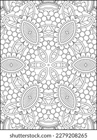 Mandala Coloring Pages For Kids. Mandala Coloring Pages for Adults. Vintage decorative elements.Mandala flower for adult coloring book.Vector illustration. Coloring Page. Flower. Black and white.