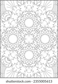 Mandala Coloring Pages For Kids. Mandala Coloring Pages for Adults. Vintage decorative elements.Mandala flower for adult coloring book.Vector illustration. Coloring Page. Flower. Black and white.