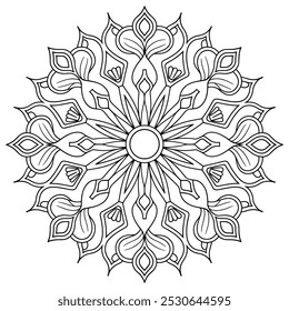 Mandala Coloring Pages Simple for kids and dults