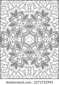 mandala coloring pages. Vector abstract mandala pattern. decoration for interior design. Vector ethnic oriental circle ornament. background. coloring page. Mandala. Seamless pattern. linear drawing.