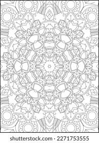 mandala coloring pages. Vector abstract mandala pattern. decoration for interior design. Vector ethnic oriental circle ornament. background. coloring page. Mandala. Seamless pattern. linear drawing.