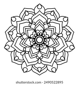 Vector para colorear Mandala