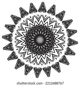 mandala coloring page.Vintage decorative elements, decorative ornament in ethnic oriental style Outline doodle hand-drawn vector illustration